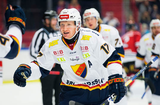 Djurgårdens Henrik Eriksson gör 1-2 och jublar