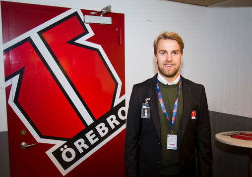 Porträtt på Örebros presschef Ludwig Andersson