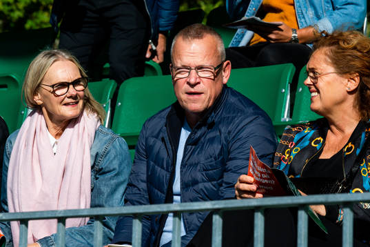 Sveriges förbundskapten Janne Andersson på läktaren