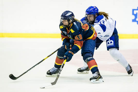 Djurgårdens Josefin Jakobsen och Leksands Hanna Sköld