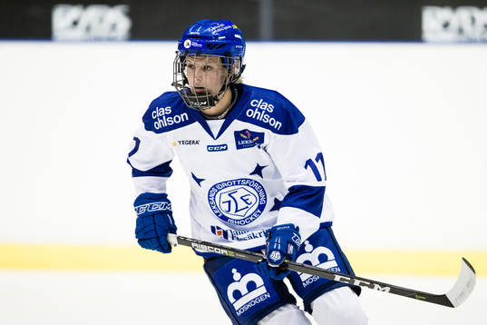Leksands Hanna Lindqvist innan ishockeymatchen i SDHL
