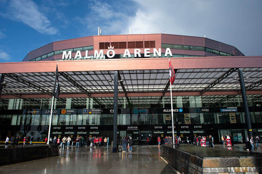 Exteriör över Malmö Arena