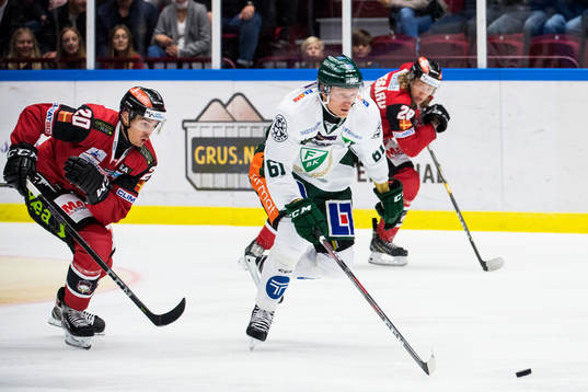Malmö Redhawks Henrik Hetta och Färjestads Johan Ryno