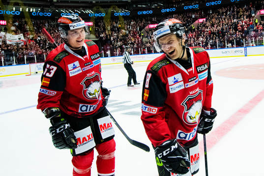 Malmö Redhawks Fredrik Händemark och Johan Olofsson
