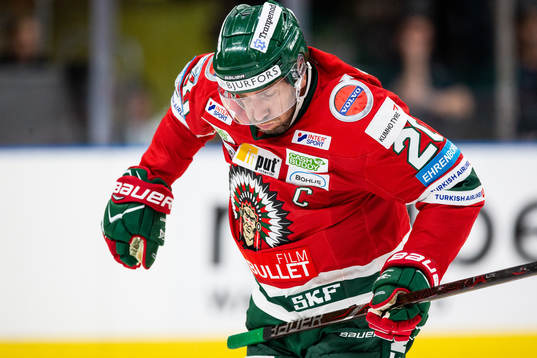 Frölundas Joel Lundqvist grimaserar