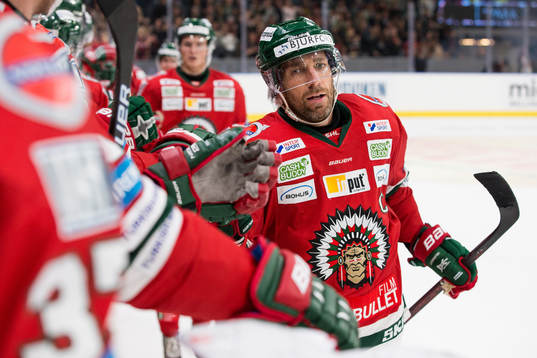 Frölundas Joel Lundqvist jublar