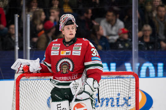 Frölundas målvakt Johan Mattsson deppar Moras 3-3 mål