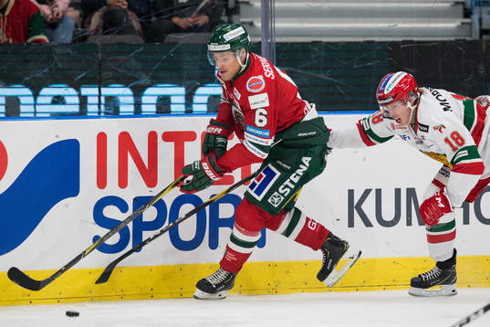 Frölundas Kristoffer Gunnarsson och Moras Emil Aronsson