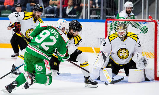 Rögles Thomas Christian oroar mot Brynäs Johan Alcén och