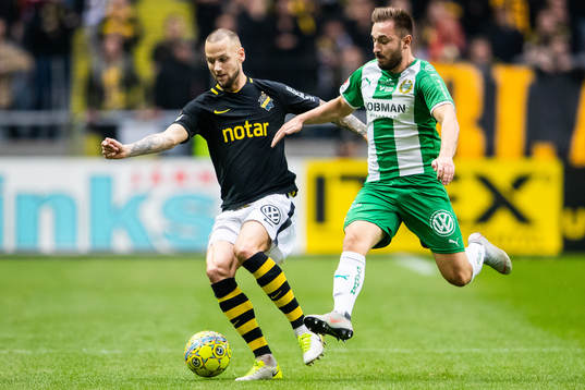 s Joel Ekstrand och Hammarbys Muamer Tankovic