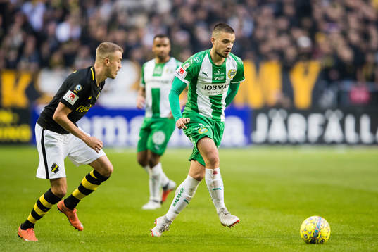 s Rasmus Lindkvist och Hammarbys Vladimir Rodic