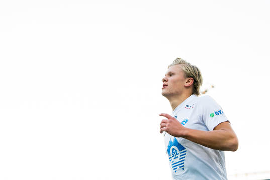 Erling Braut Håland of Molde celebrates