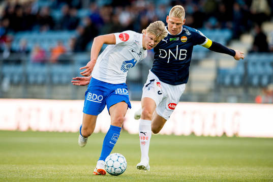 Erling Braut Håland of Molde and Jakob Glesnes of
