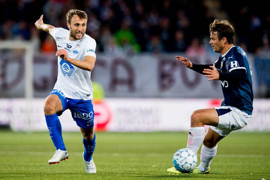 Magnus Eikrem of Molde and Henning Hauger of Strømsgodset