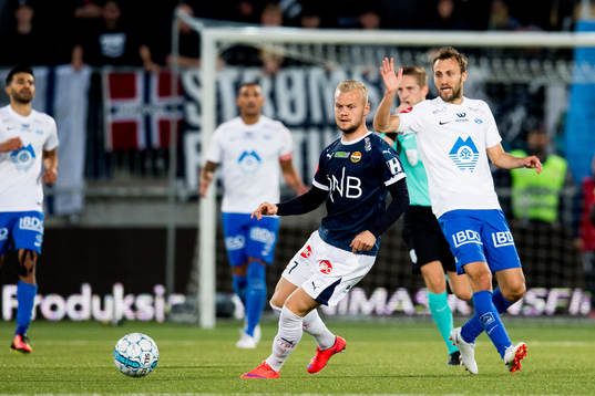 Herman Stengel of Strømsgodset and Magnus Eikrem of Molde