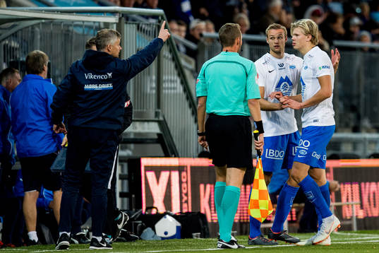 Stian Gregersen and Erling Braut Håland of Molde