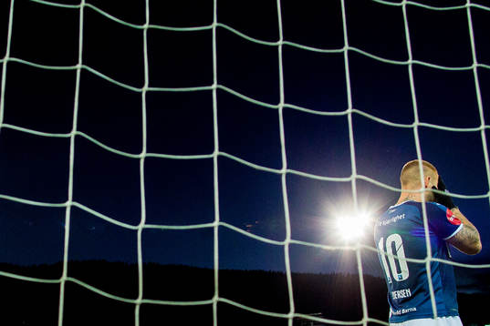 Marcus Pedersen of Strømsgodset looks dejected