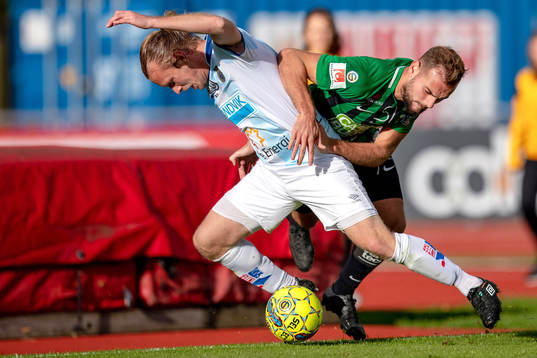Gefles Jesper Florén mot Varbergs Perparim Beqaj