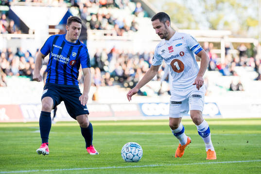 Filip Valencia of Stabæk and Mads Reginiussen of Ranheim