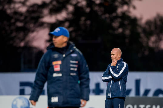 Svein Maalen, head coach of Ranheim, and Henning Berg, head