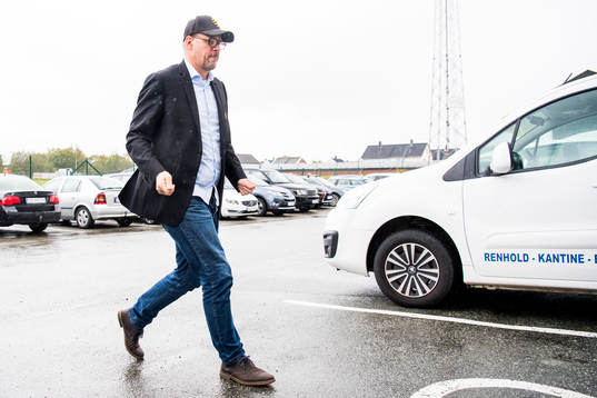 Kjetil Rekdal, head coach of Start, arrives