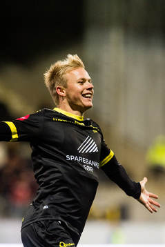 Elliot Käck of Start celebrates