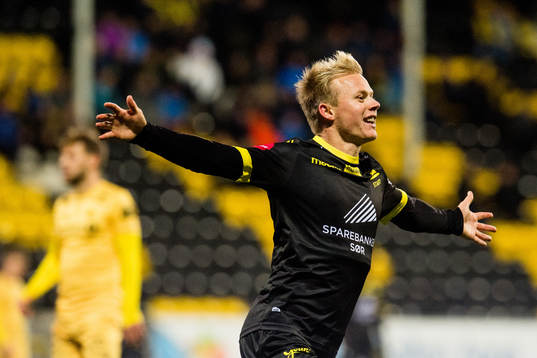 Elliot Käck of Start celebrates