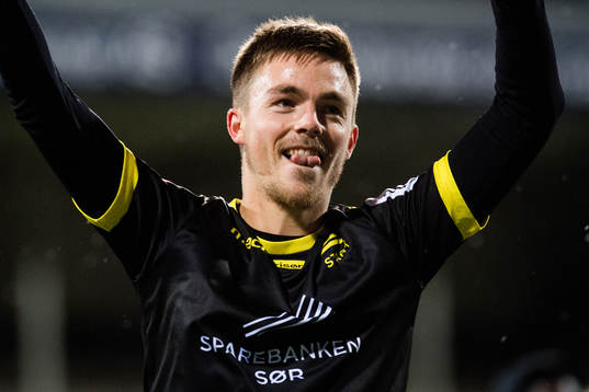 Espen Hammer Berger of Start celebrates