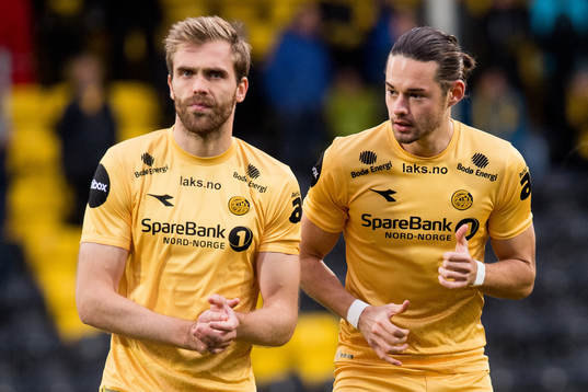 Eirik Wollen Steen and Amor Layouni of Bodø/Glimt