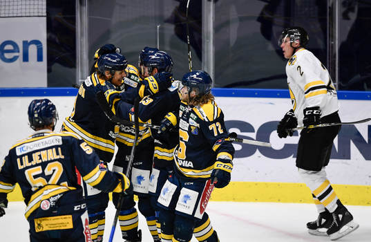 Södertäljes Mikael Ahlén jublar