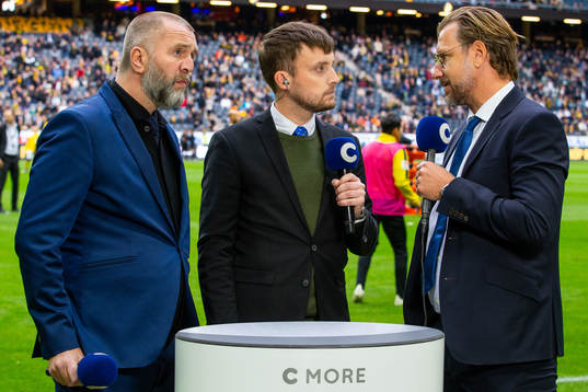 s sportchef Björn Wesström, TV4s Axel Pileby och