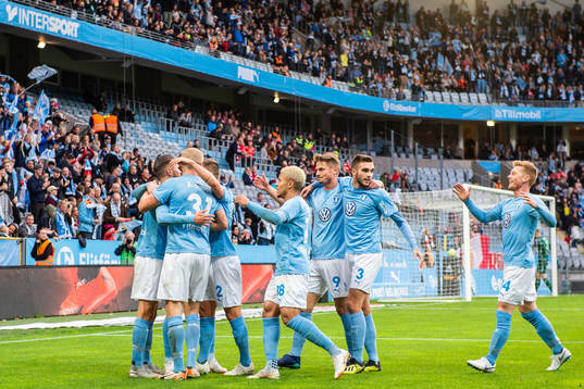 Malmö FFs spelare jublar