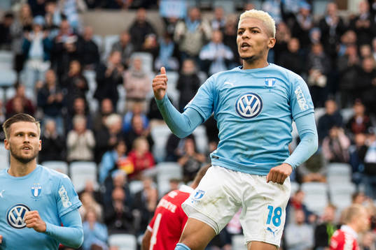 Malmö FFs Romain Gall jublar
