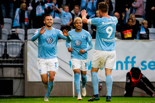 Malmö FFs Arnór Ingvi Traustason, Markus Rosenberg och
