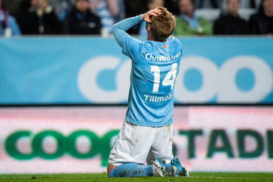 Malmö FFs Anders Christiansen deppar
