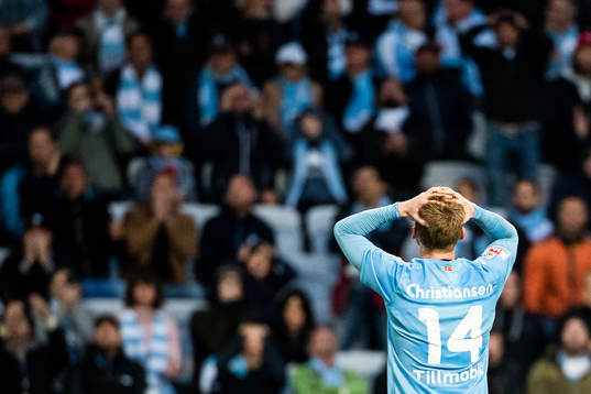 Malmö FFs Anders Christiansen deppar