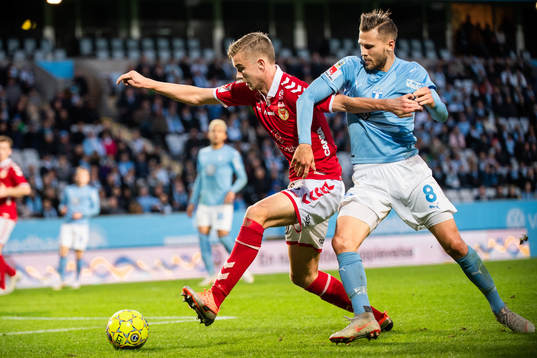 Kalmars Johan Stenmark och Malmö FFs Arnór Ingvi