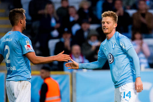 Malmö FFs Eric Larsson och Anders Christiansen