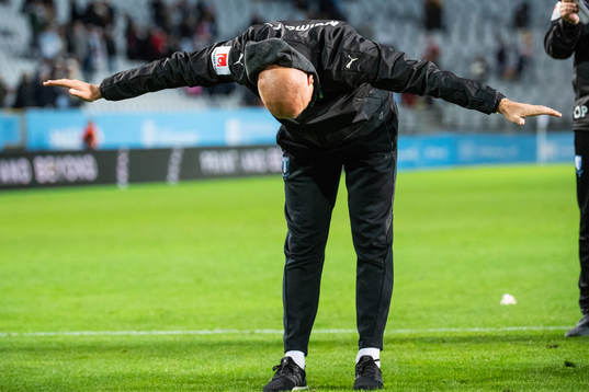 Malmö FFs tränare Uwe Rösler  jublar