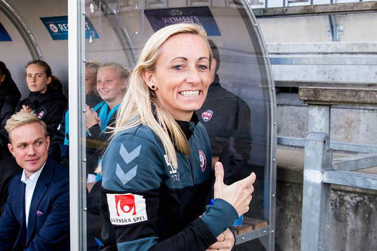 Kristianstads tränare Elisabet Gunnarsdottir och