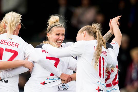 Rosengårds Anja Mittag jublar med lagkamrater