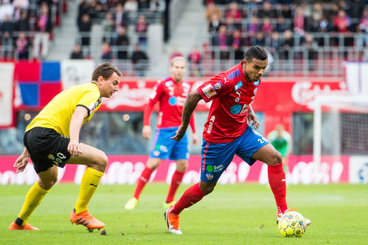 Helsingborgs Wanderson Do Carmo och Frejs Marcus Hansson