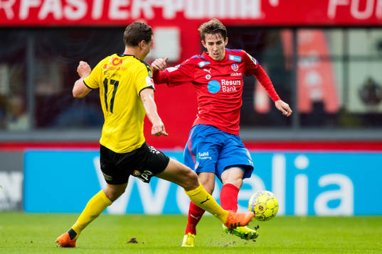 Helsingborgs Adam Eriksson och Frejs Marcus Hansson