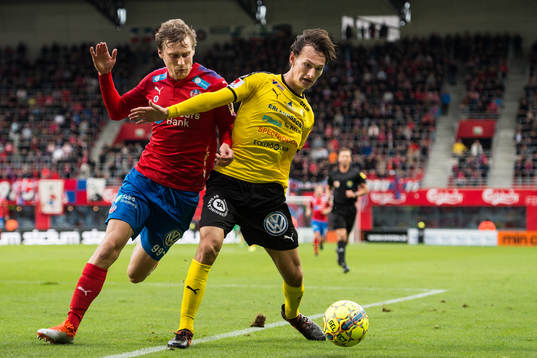 Helsingborgs Andri Runar  Bjarnason och Frejs Hjalmar Ekdal