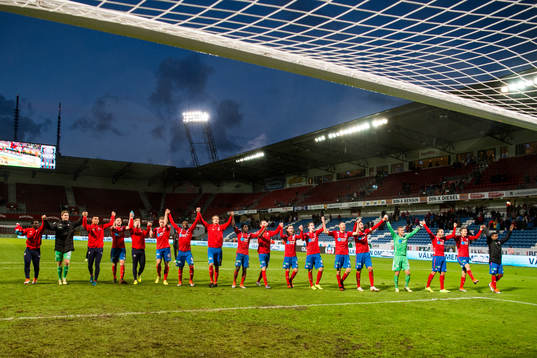 Helsingborgs spelare jublar