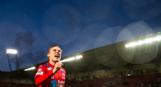 Helsingborgs Andri Runar  Bjarnason som gjorde