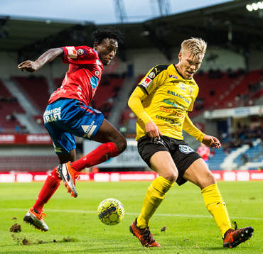 Helsingborgs Mamudu Moro och Frejs Martin Falkeborn