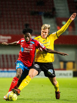 Helsingborgs Mamudu Moro och Frejs Martin Falkeborn
