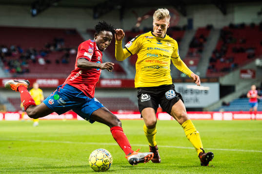 Helsingborgs Mamudu Moro och Frejs Martin Falkeborn