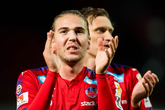 Helsingborgs Charlie Weberg tackar publiken